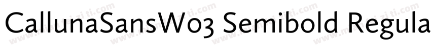 CallunaSansW03 Semibold Regular字体转换